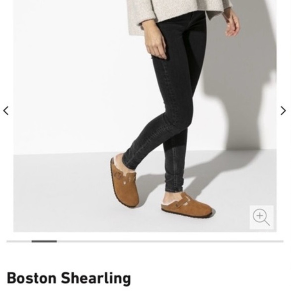 Birkenstock NEW Tan/Brown Suede Shearling Bosten Clogs sz 39 Sz 7.5 Women’s - Picture 4 of 16